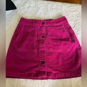 Pink corduroy skirt